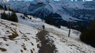 A Man Running Down a Snowy Mountain #TravelMountain