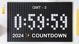 2024 New Year's Countdown 🎇 GMT-3: Argentina, Brasil, Greenland, Uruguay, Paraguay