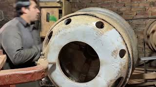 HEAVY TRUCK RIM PLATE REPAIRING PROCESS | TRUCK RIM PLATE PROCESS