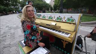 Marcie Castro on piano, Akemi singing and Jerry 95 years old dancing wow