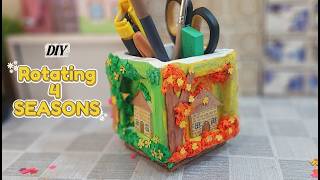 Transform Your Desk with This Rotating 4 Seasons Organizer! 🌸☀️🍂❄️ | DIY Magic At Home!