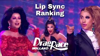 Drag Race Holland Lip Sync Ranking