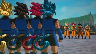 Shallot Forms Vs Goku Forms - Dragon Ball Sparking! Zero