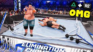 Breaking the ring with the FATTEST wrestler in every WWE 2K..