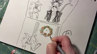 Brainstorming sketch   Ursula knocks on Rateriff door
