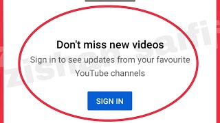 YouTube Fix Subscription Problem Don't miss new videos Sign in to see updates from your favourite