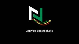Apply Bill Code to Quote