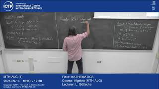 Algebra (MTH-ALG) Lecture 1