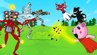 Siren Head, Light Head Boss Vs SCP-096, Piggy + More | Roblox Piggy Animation - GV Studio