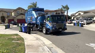 Watch Republic's Big Blue Garbage Trucks In Action On Their Route!