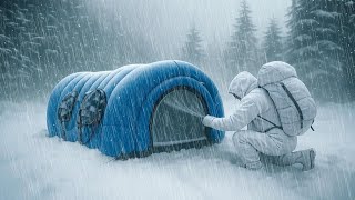 THE WORST RAIN STORM I'VE EVER EXPERIENCED‼️Camping in Heavy Rain and Thunderstorm