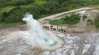 Above Geysir Strokkur