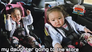 taking my daughter to the store