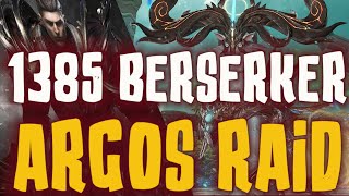 Lost Ark - 1385 Berserker vs Argos Raid (Phase 1 & 2) - Live Commentary & Boss Mechanics