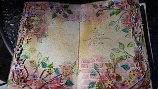 Art Garden Art Journal page with Terri Sproul