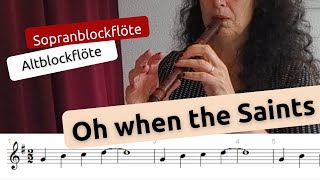Oh when the Saints - Blockflöte lernen und spielen   #Whenthesaints  #Spiritual  #onlineearning