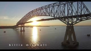 Francis Scott Key Bridge Baltimore, Beautiful Sunset concrete bridge piers & ship protector dolphins
