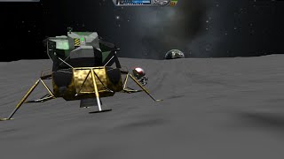 KSP Gameplay: Complete Moon-landing Mission (long-version)