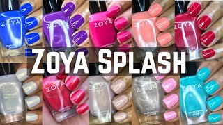 Zoya Splash Summer 2020 collection Live Swatch and Review PLUS Easy Nail Art Design for Beginners