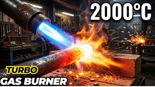 2000°C Turbo Gas Burner 🔥 Extreme Heat Test White Hot Metal