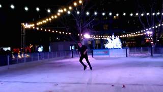 Ice Figure Skater In Canberra City Open Air Ice Rink - Wintervention Festival 2018