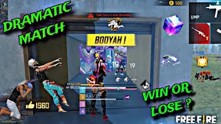 MOST DRAMATIC END EVER 😲😲 || WIN or LOSE DRAMATIC END 👏👏 || MATCH OF THE SEASON😀 #freefire #trending
