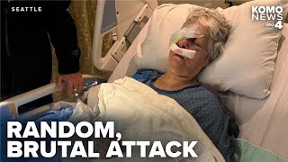 Video shows random attack on 75-year-old woman in downtown Seattle