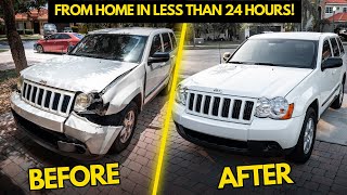 Fixing My Crashed Jeep Grand Cherokee From Home in Less Than 24 Hours!