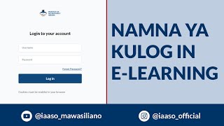 NAMNA YA KULOG IN E-LEARNING WANAFUNZI WA MWAKA WA KWANZA IAA