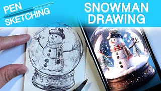 How to Draw a Snowman - Christmas Art Ideas