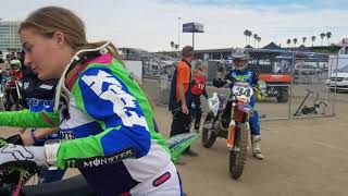 2020 Anaheim Womens Supercross Futures walking into the tunnel