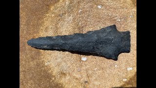 4” Point Heavily Reworked - Searching the river for Indian Artifacts