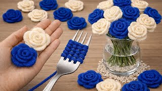 I Made These Gorgeous Roses Using ONLY a Fork 😍🌹