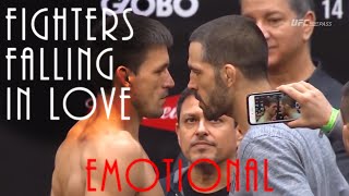 Fighters Falling in Love during Face Off & Beautiful Staredowns (FUNNY)