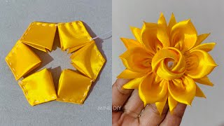 DIY Ribbon flowers | DIY: How to make an adorable fabric rose flower in just few minutes! | DIY