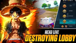 NEXO LIVE DESTRYING LOBBY#bgmilive #bgmicustomroom #verticallive