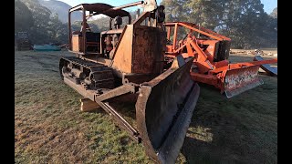 Old dozers in action on the boundary line.