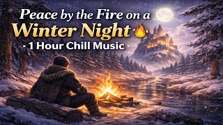 Chill Music for Focus & Relax 🌿 | Winter Night Ambient  - Peace by the Fire (1 Hour)