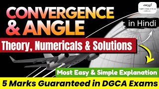 CONVERGENCY & CONVERGENCE ANGLE |  Numericals, Formula & Diagrams (Great Circle vs Rhumb Line)