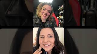 Lzzy Hale talking with Amy Lee of Evanescence about their upcoming tour