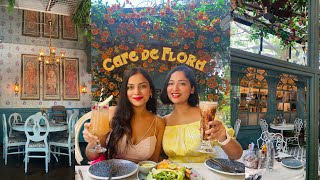 PARIS Vibe in INDIA | European theme cafe in Delhi : Cafe de Flora | Chanakyapuri | Food Vlog