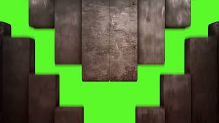 [4K] Thick Concrete Moving Door Transition Green Screen
