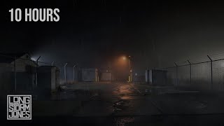 Rain on the Cold Yard — Steady Rain on Concrete & Steel | 10 HOURS