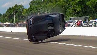 AIRBORNE Across the FINISH LINE! - ("Detroit Hood TV''s PYOP" @ Darana Dragway Milan)