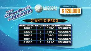 2° SORTEO ANTICIPADO EXTRAORDINARIO DE INVIERNO 07-06-25