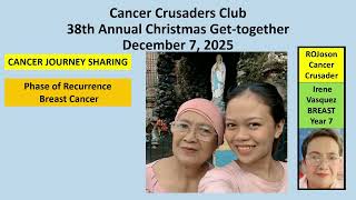 Cancer Journey Sharing - Irene Vasquez - 2025