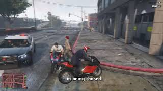 GTA 5 Hilarious bits: The chaotic Motorcycle Chase!