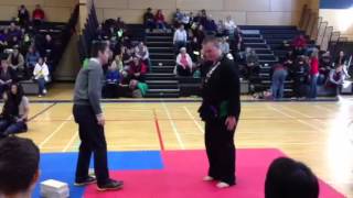 Me doing the board breaking at the 2013 Martial Arts Tournament at Steveston-London Secondary School