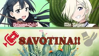 SAVOTINA!!- Setsuna Yuki & Mia Taylor- (ROM/ENG/KAN) [LYRICS + COLOR CODED] Love Live