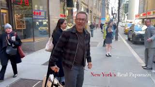 Christian Slater spotted leaving the Kelly Clarkson Show in New York.